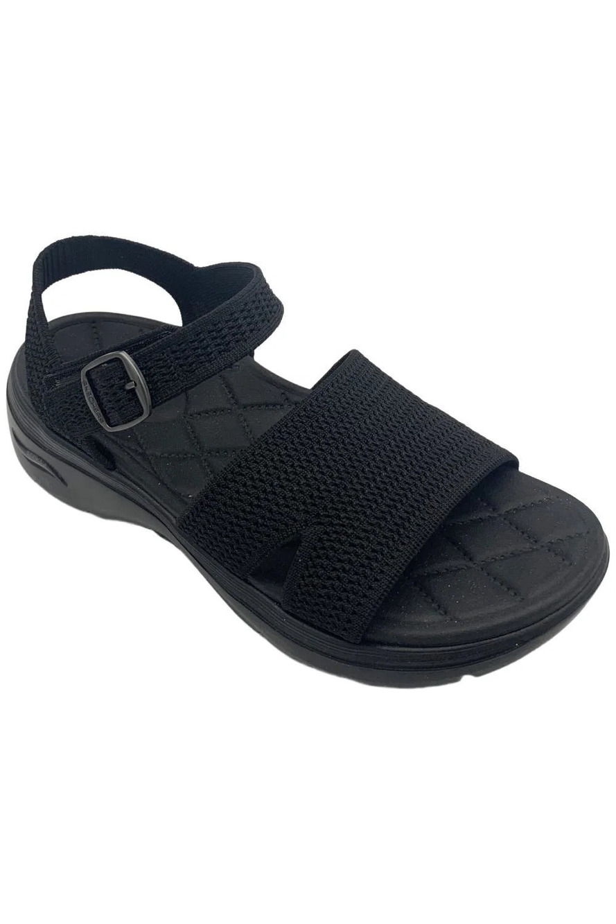 Skechers Women's Go Walk Arch Fit 2.0 Sage Sandals Black - Medium